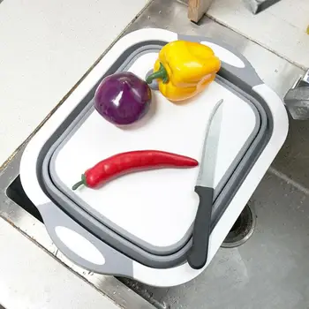 Foldable Cutting Board Chopping Blocks Tool Silicone Drain Cutting Board Basket Dish Tub With Draining Plug Fruit Washing Basket
Foldable Cutting Board Chopping Blocks Tool Silicone Drain Cutting Board Basket Dish Tub With Draining Plug Fruit Washing Basket