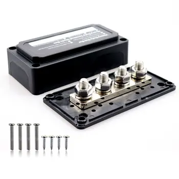 Iztoss 4-Post Heavy-Duty Module Design Power Distribution Block Bus Bar Box with 4xM10(5/16 inch) Terminal Studs
Iztoss 4-Post Heavy-Duty Module Design Power Distribution Block Bus Bar Box with 4xM10(5/16 inch) Terminal Studs