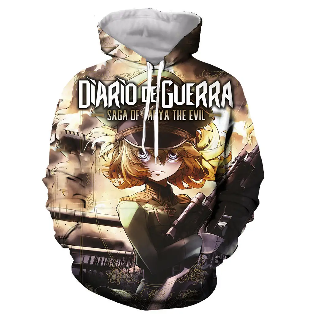 youjo senki saga of tanya the evil 3d printed men women hooded