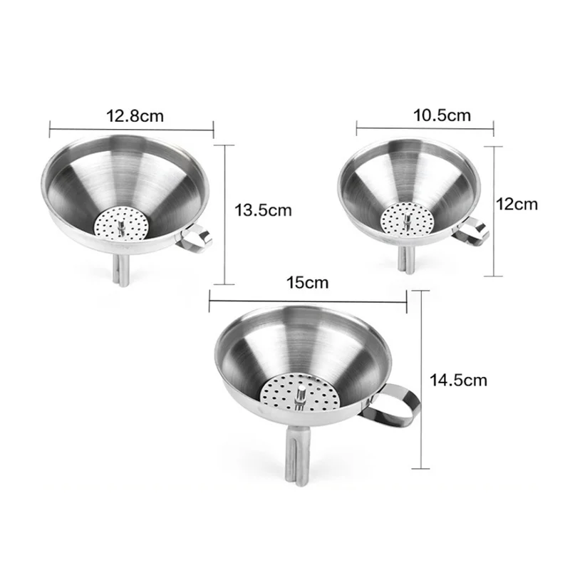 Functional Stainless Steel Kitchen Strainer/Filter for Perfume Liquid Water Tools Kichen Tool Oil Honey Funnel with Detachable
Functional Stainless Steel Kitchen Strainer/Filter for Perfume Liquid Water Tools Kichen Tool Oil Honey Funnel with Detachable