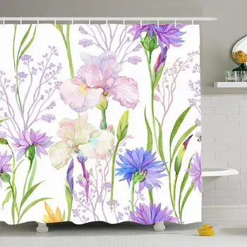 Shower Curtain Set with Hooks 72x78 Pattern Watercolorflowers Iris Pastels Ornament On Drawing Flower Nature Beautiful Yellow
Shower Curtain Set with Hooks 72x78 Pattern Watercolorflowers Iris Pastels Ornament On Drawing Flower Nature Beautiful Yellow