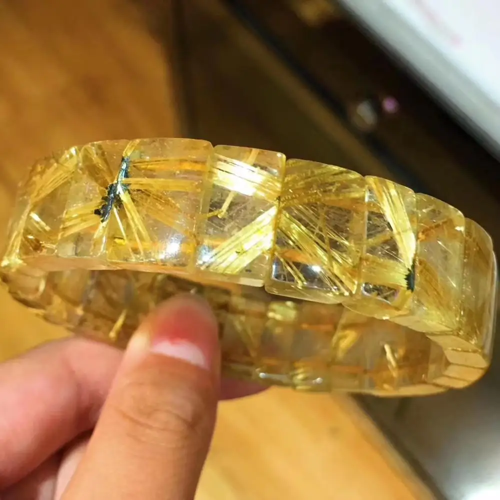 Natural Titanium Gold Rutilated Quartz Bracelet Crystal 15x9mm Yellow Golden Rectangle Bead Bracelet Bangle Drop Shipping AAAAA
Natural Titanium Gold Rutilated Quartz Bracelet Crystal 15x9mm Yellow Golden Rectangle Bead Bracelet Bangle Drop Shipping AAAAA