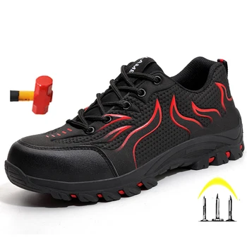 Steel Toe Cap Work Shoes Mens Safety Shoes Anti-smashing Anti-puncture Breathable Outdoor Construction Working Shoes 
Steel Toe Cap Work Shoes Mens Safety Shoes Anti-smashing Anti-puncture Breathable Outdoor Construction Working Shoes