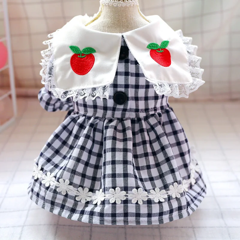 Embroidery Doll Collar Pet Dog Dress Chihuahua Plaid Spring Summer Dog Clothes For Dogs Defined Waist Cats Costumes Pets Skirts
Embroidery Doll Collar Pet Dog Dress Chihuahua Plaid Spring Summer Dog Clothes For Dogs Defined Waist Cats Costumes Pets Skirts