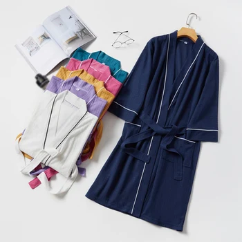 Women's Robes Waffle Sashes Bathrobe V-Neck Long Sleeve Pocket Loose Female Japanese Style 2021 Spring Casual Ladies Homewear
Women's Robes Waffle Sashes Bathrobe V-Neck Long Sleeve Pocket Loose Female Japanese Style 2021 Spring Casual Ladies Homewear