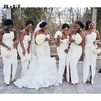 White Sheath Bridesmaid Dresses Long Ankle Length Slit Straps Wedding Party Dress Maid of Honor Wedding Guest Bridesmaid Dress 
White Sheath Bridesmaid Dresses Long Ankle Length Slit Straps Wedding Party Dress Maid of Honor Wedding Guest Bridesmaid Dress