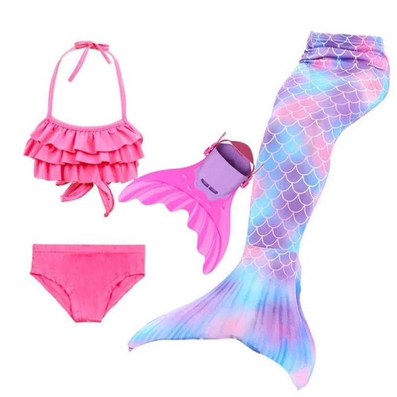 

NEW Arrival! Fancy Mermaid Tails With/No Fins Monofin Flipper Mermaid Swimming Tails For Kids Girls Summer Beach Wear Swimsuits