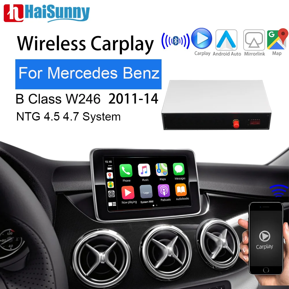 Wireless carplay Android auto Smart car retrofit for Mercedes B Class 2011-14 W246 W242 Support IOS Mirror link Reverse camera
Wireless carplay Android auto Smart car retrofit for Mercedes B Class 2011-14 W246 W242 Support IOS Mirror link Reverse camera