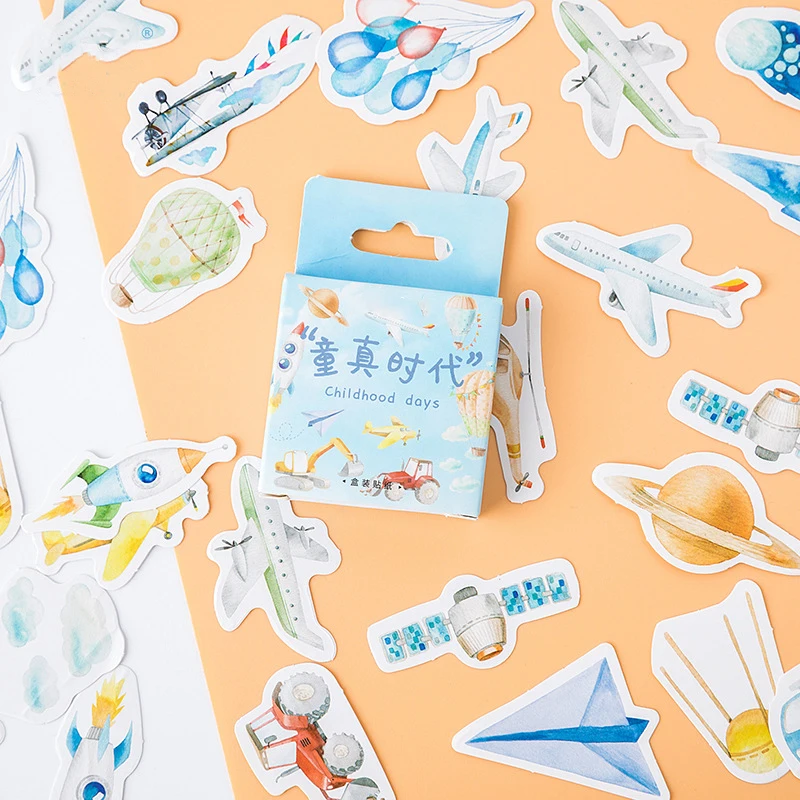 46 Pieces/box Planes Sticker Children Innocence Era Series Japanese Style Diy Hand Curtain Sticker Decorative Seal Stationery
46 Pieces/box Planes Sticker Children Innocence Era Series Japanese Style Diy Hand Curtain Sticker Decorative Seal Stationery