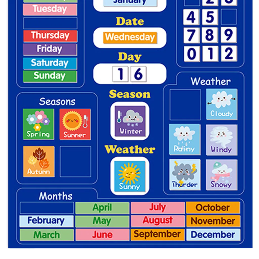 Фото Learning Circle Time Center Chart Educational Preschool Education for Nursery Homeschool Kindergarten Classroom | Игрушки и хобби