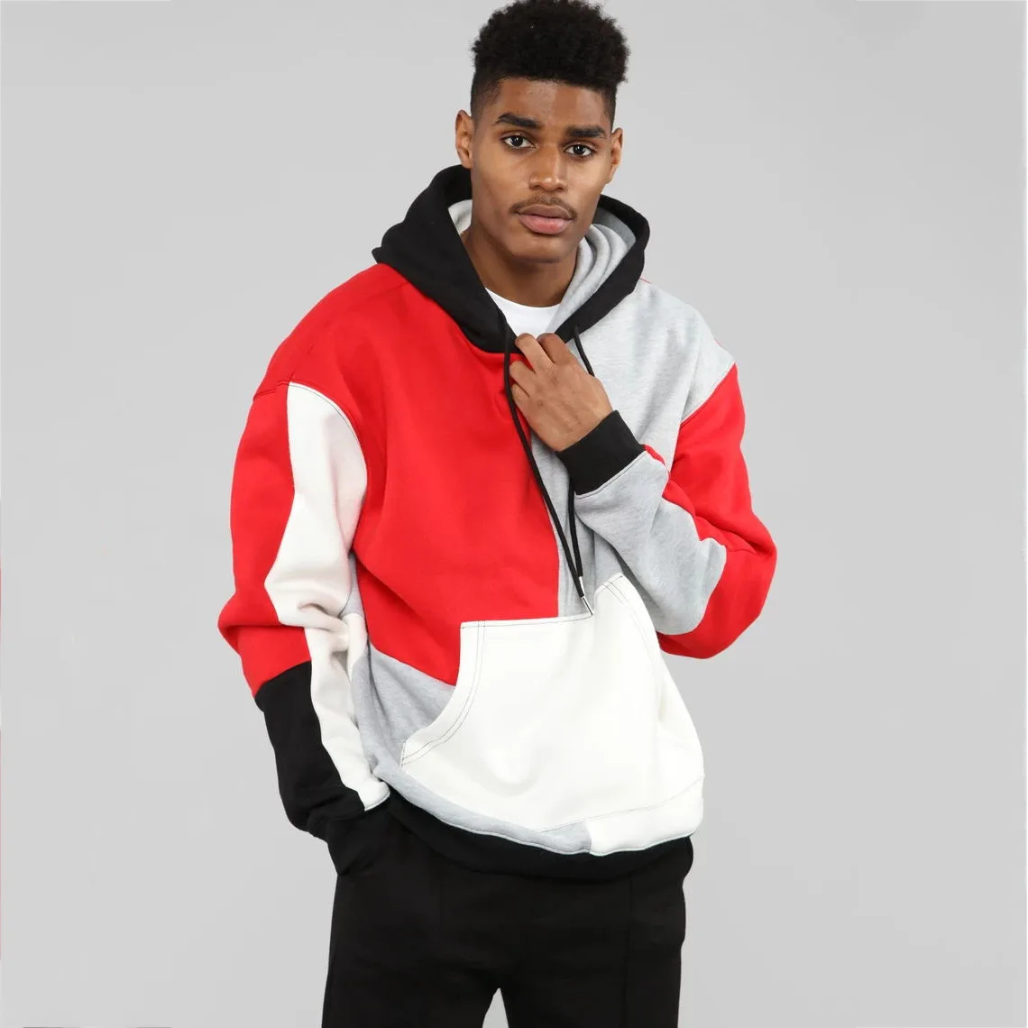 Men Cross-Border New Style for Autumn and Winter Multi-Color Block Loose Hooded Sweater Men's Street Fashion Hip-hop Jacket Tops
Men Cross-Border New Style for Autumn and Winter Multi-Color Block Loose Hooded Sweater Men's Street Fashion Hip-hop Jacket Tops