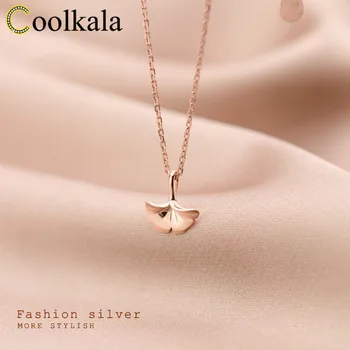 Coolkala silver Mori small lady apricot necklace sweet simple leaf pendant choker
Coolkala silver Mori small lady apricot necklace sweet simple leaf pendant choker