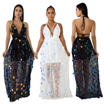 Women's Sexy Straps Backless Sequin Long Dress
Women's Sexy Straps Backless Sequin Long Dress