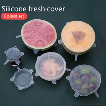 6pcs Silicone Cover Stretch Lids Reusable Airtight Food Wrap Covers Fresh-Keep Sealing Cap Vacuum Stretch Lids Kitchen Cover
6pcs Silicone Cover Stretch Lids Reusable Airtight Food Wrap Covers Fresh-Keep Sealing Cap Vacuum Stretch Lids Kitchen Cover