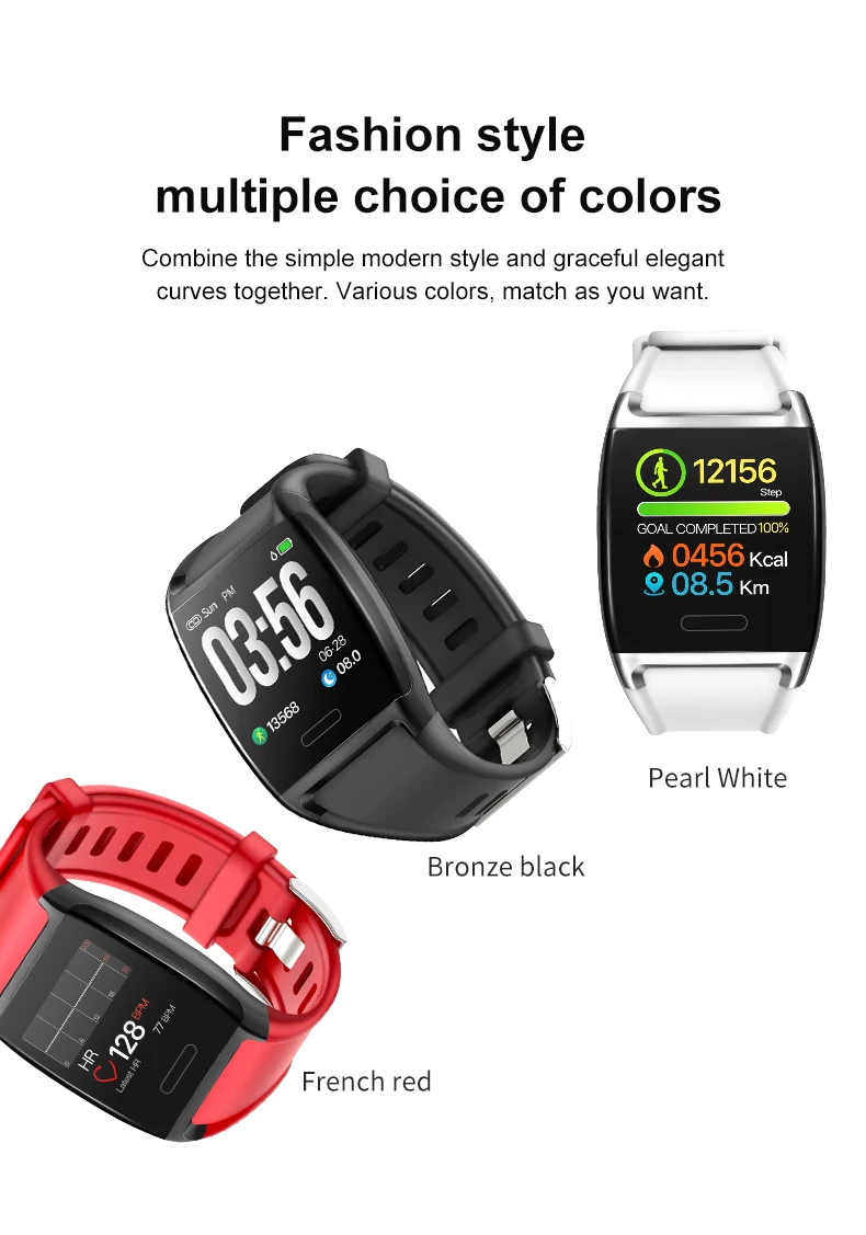 2019 V2 Smart Bracelet IP67 Waterproof Pedometer Fitness Tracker Heart Rate Blood Pressure Watch Band Activity Tracker Wristband (12)