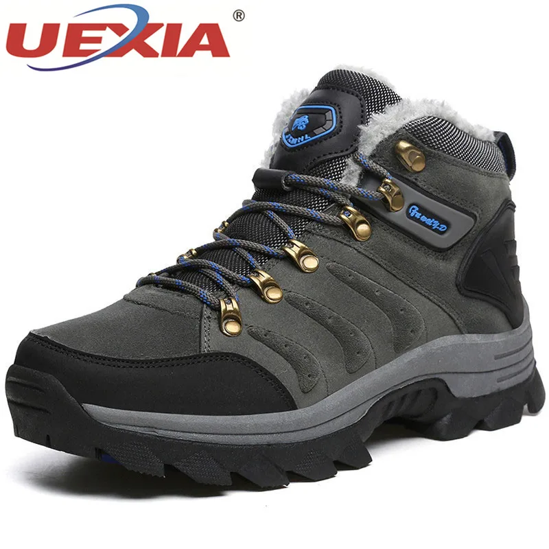 UEXIA Super Warm Men Winter Boots Suede Leather Snow Fur Plush Winter Snow Shoes For Men Lace Up Outdoor Boots Shoes Plus Size
UEXIA Super Warm Men Winter Boots Suede Leather Snow Fur Plush Winter Snow Shoes For Men Lace Up Outdoor Boots Shoes Plus Size