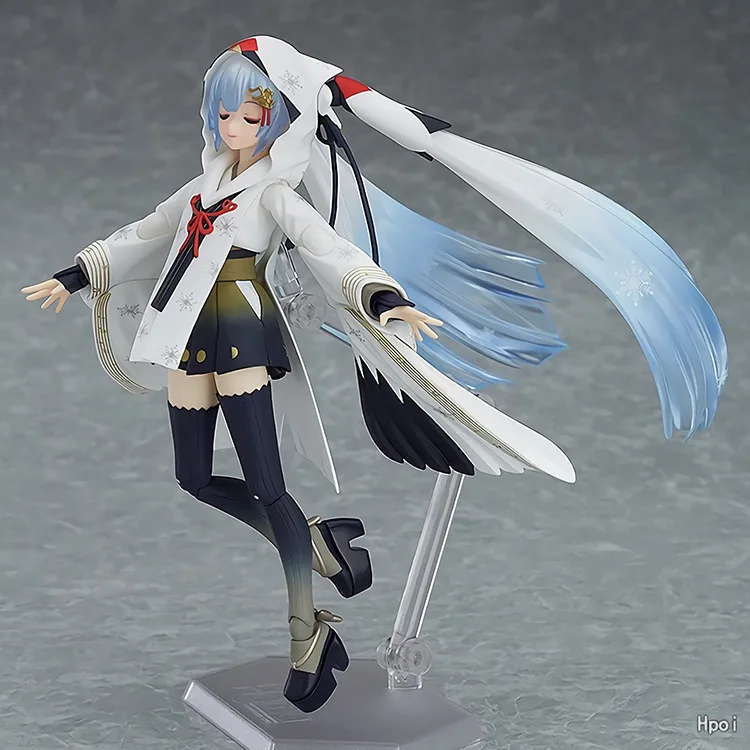 FIGMA EX-045 Snow Hatsune Miku Crane Priestess Ver Anime 15CM Action Figure Toys (4)