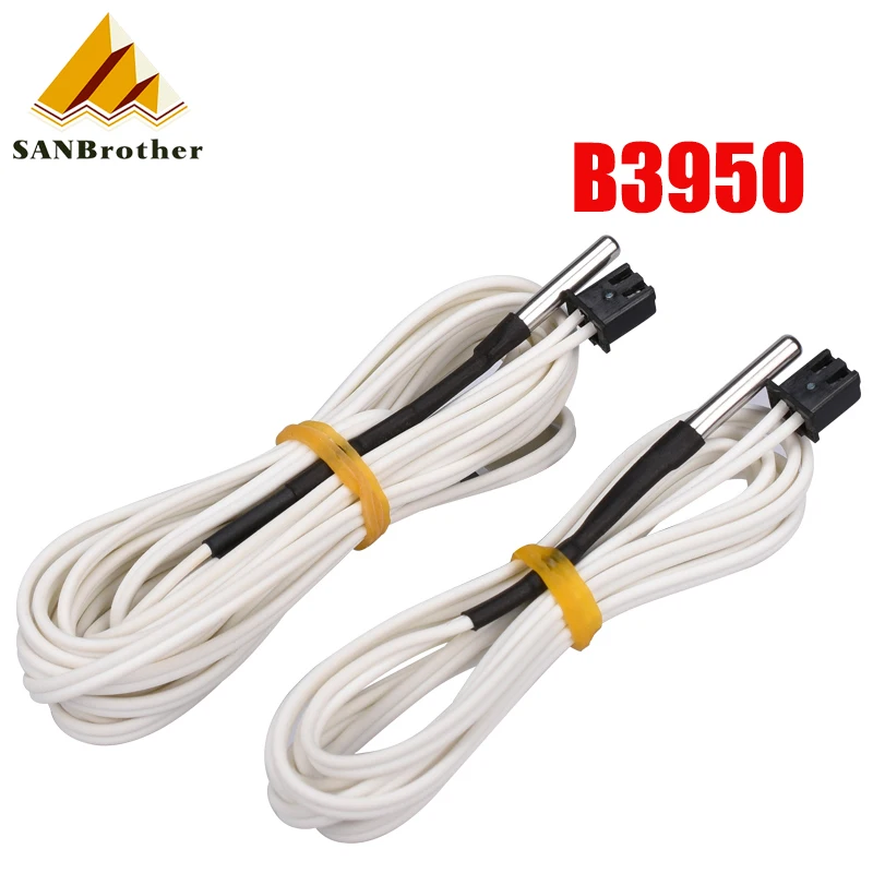 1M/2M HT-NTC100K Thermistor Temperature Sensor For High Temperature Filament 350 Degrees Hotend Kit B3950 For 3D Printer Parts
1M/2M HT-NTC100K Thermistor Temperature Sensor For High Temperature Filament 350 Degrees Hotend Kit B3950 For 3D Printer Parts