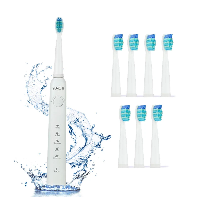 Yunchi Sonic Electric Toothbrush Adult Smart Timer Brush USB Charging Five Brushing Modes Rechargeable Tooth Brush 8 Brush Heads
Yunchi Sonic Electric Toothbrush Adult Smart Timer Brush USB Charging Five Brushing Modes Rechargeable Tooth Brush 8 Brush Heads