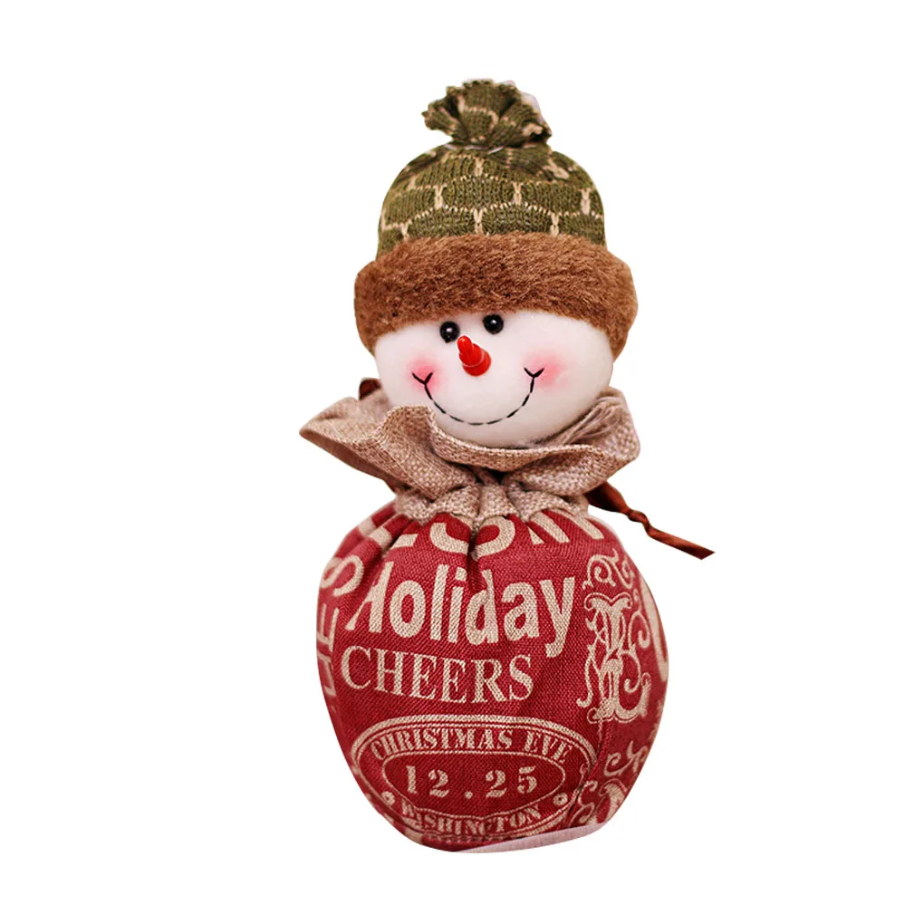 christmas candy bag cartoon snowman santa claus xmas fruit pouch