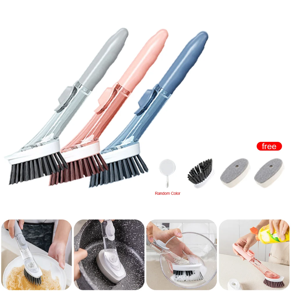 Long Handle Pot Brush Dish Bowl Washing Cleaning Brush Soap Dispenser Kitchen Sink Scrubber Automatic Sponge Dishwasher Brush
Long Handle Pot Brush Dish Bowl Washing Cleaning Brush Soap Dispenser Kitchen Sink Scrubber Automatic Sponge Dishwasher Brush