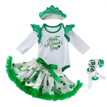 Baby Girls Happy St. Patrick’s Day Outfit Newborn 4 Pcs Green Shamrock Bodysuit Romper Dress Tutu Skirt Set with Shoes
Baby Girls Happy St. Patrick’s Day Outfit Newborn 4 Pcs Green Shamrock Bodysuit Romper Dress Tutu Skirt Set with Shoes