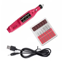 חשמלי USB ציפורניים מניקור מכונה סט אמנות ציפורן מקדחה חשמלית מכונה פדיקור עט מלטשת לטש מניקור כלי(China)