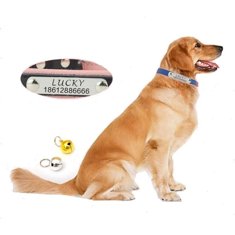 Personalized Dog Collars PU Leather Custom puppy Collar Name ID Tags pet phone number Engraved For Small Medium Large big Dogs
Personalized Dog Collars PU Leather Custom puppy Collar Name ID Tags pet phone number Engraved For Small Medium Large big Dogs
