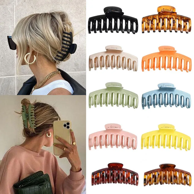 Fashion Hair Claw Clips For Women Girl Large Barrette Ponytail Holder Hair Crab Make up Bath Clamps Hair Accessories Updo Clips
Fashion Hair Claw Clips For Women Girl Large Barrette Ponytail Holder Hair Crab Make up Bath Clamps Hair Accessories Updo Clips