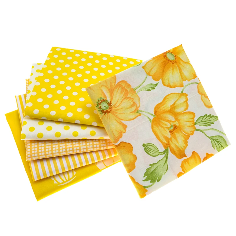 Yellow printing series cotton cloth group, 40cmx50cm DIY sewing patchwork cotton fabric, a pack of 7 pieces
Yellow printing series cotton cloth group, 40cmx50cm DIY sewing patchwork cotton fabric, a pack of 7 pieces