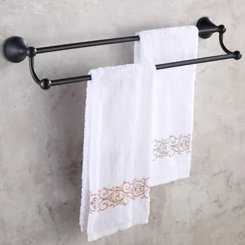 Oil Rubbed Bronze(24")60cm Double Towel Bar Black Brass Bathroom Accessory Towel Rail Towel Holder BD861
Oil Rubbed Bronze(24")60cm Double Towel Bar Black Brass Bathroom Accessory Towel Rail Towel Holder BD861