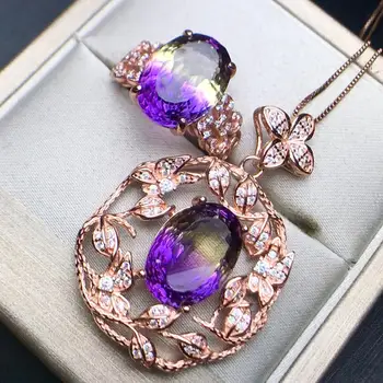 SHILOVEM 925 STERLING SILVER PIEZOELECTRIC AMETRINE PENDANTS RINGS FINE JEWELRY SEND NECKLACE WEDDING 10*14MM JCTZ1014862AGZJ
SHILOVEM 925 STERLING SILVER PIEZOELECTRIC AMETRINE PENDANTS RINGS FINE JEWELRY SEND NECKLACE WEDDING 10*14MM JCTZ1014862AGZJ
