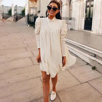 Sexy Chiffon High Neck Long Sleeve Cocktail Dresses For Cocktail Party Beach Solid Color White Black Mini Dress Vestido
Sexy Chiffon High Neck Long Sleeve Cocktail Dresses For Cocktail Party Beach Solid Color White Black Mini Dress Vestido