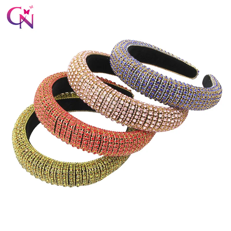 CN 4Pcs/lot Temperament Colorful Baroque Full Rhinestone Crystal Hair Hoop Female Luxury Shiny Padded Hair Band Hair Accessories 
CN 4Pcs/lot Temperament Colorful Baroque Full Rhinestone Crystal Hair Hoop Female Luxury Shiny Padded Hair Band Hair Accessories