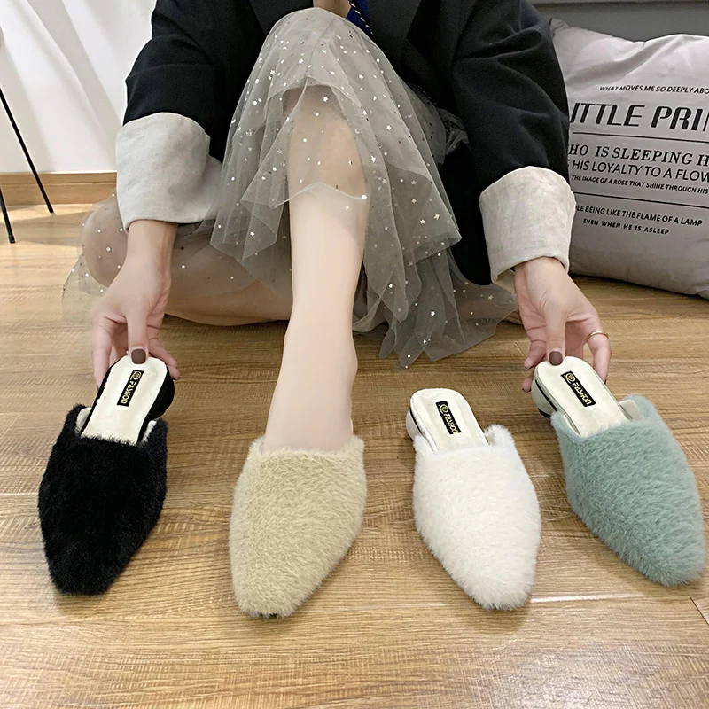 Shoes Woman 2019 Slippers Fur Loafers Luxury Slides Butterfly-knot Square heel Mules Women Cover Toe Low Plush Designer
Shoes Woman 2019 Slippers Fur Loafers Luxury Slides Butterfly-knot Square heel Mules Women Cover Toe Low Plush Designer