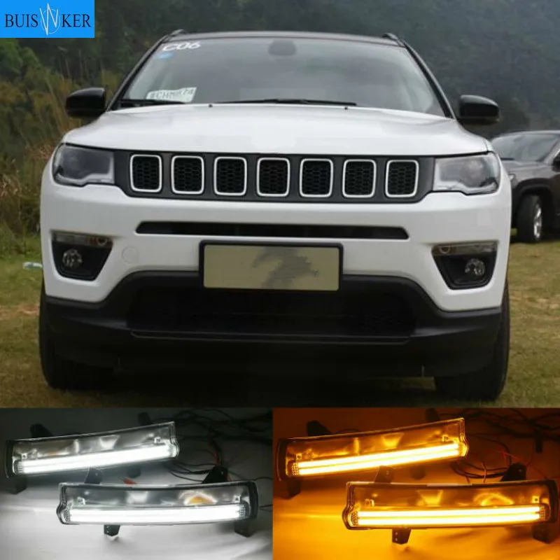 1 пара автомобиля светодиодный дневные ходовые огни для Jeep Compass 2017 2018 2019 дневные Бег светильник с желтым сигналом поворота светильник
1 пара автомобиля светодиодный дневные ходовые огни для Jeep Compass 2017 2018 2019 дневные Бег светильник с желтым сигналом поворота светильник