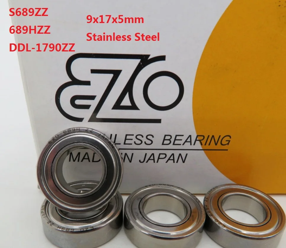 10pcs/lot S689ZZ 689HZZ DDL-1790ZZ 9x17x5 mm EZO Stainless Steel bearing deep groove ball bearing 9*17*5
10pcs/lot S689ZZ 689HZZ DDL-1790ZZ 9x17x5 mm EZO Stainless Steel bearing deep groove ball bearing 9*17*5