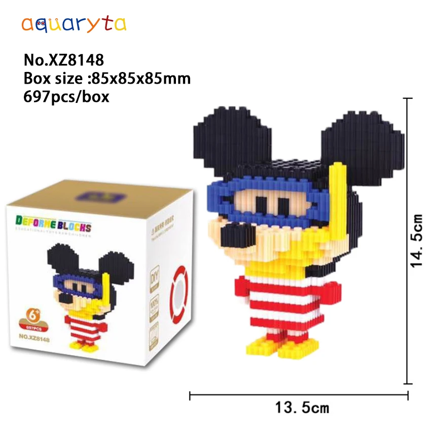 Aquaryta New 697pcs/Bag 8mm Diamond Micro-building Blocks Classic Movie Game Cartoon Character with Box Set Gift For Children
Aquaryta New 697pcs/Bag 8mm Diamond Micro-building Blocks Classic Movie Game Cartoon Character with Box Set Gift For Children