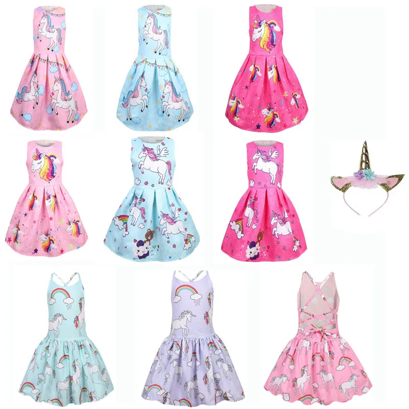 Baby Girls Cartoon Print Dresses 80, White Infant Toddler Girl Cute Stars Elephant Adorable Print Princess Dress Outfits Clothes Princess Dress 1-3 Years Old
