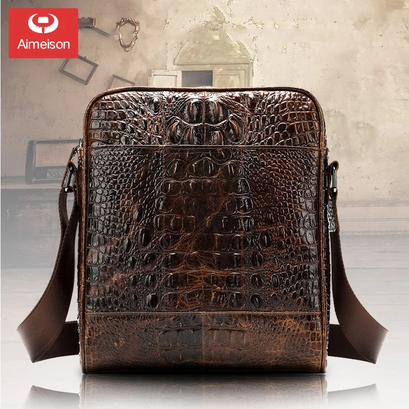 European and American retro business trip men's one shoulder slant straddle bag vertical crocodile pattern leather briefcase
European and American retro business trip men's one shoulder slant straddle bag vertical crocodile pattern leather briefcase
