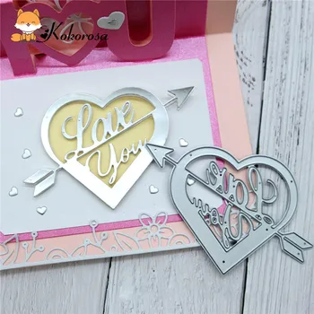 Kokorosa Cutting Dies Metal Dies Arrow Heart Love You Die Scrapbooking Album Card Making Embossing Stencil Diecuts Decoration 
Kokorosa Cutting Dies Metal Dies Arrow Heart Love You Die Scrapbooking Album Card Making Embossing Stencil Diecuts Decoration