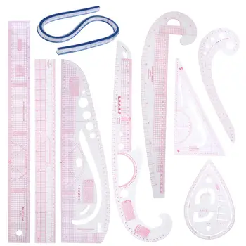 9Pcs/Set Drawing Curve Ruler Tailor Measuring Kit Clear Ruler Sewing Kit Yardstick Sleeve Arm French Curve Set Measure Tools
9Pcs/Set Drawing Curve Ruler Tailor Measuring Kit Clear Ruler Sewing Kit Yardstick Sleeve Arm French Curve Set Measure Tools