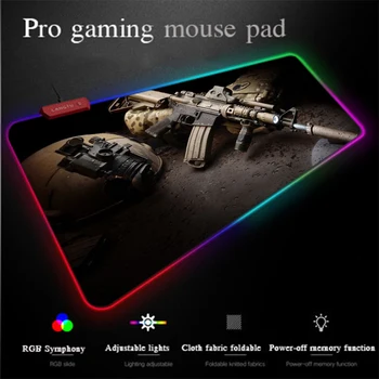 Yuzuoan XXL Computer Mousepad USB Interface LED Lighting Machine Gun Carpet Pad Large Comfortable RGB Gaming Mouse Pad Universal
Yuzuoan XXL Computer Mousepad USB Interface LED Lighting Machine Gun Carpet Pad Large Comfortable RGB Gaming Mouse Pad Universal