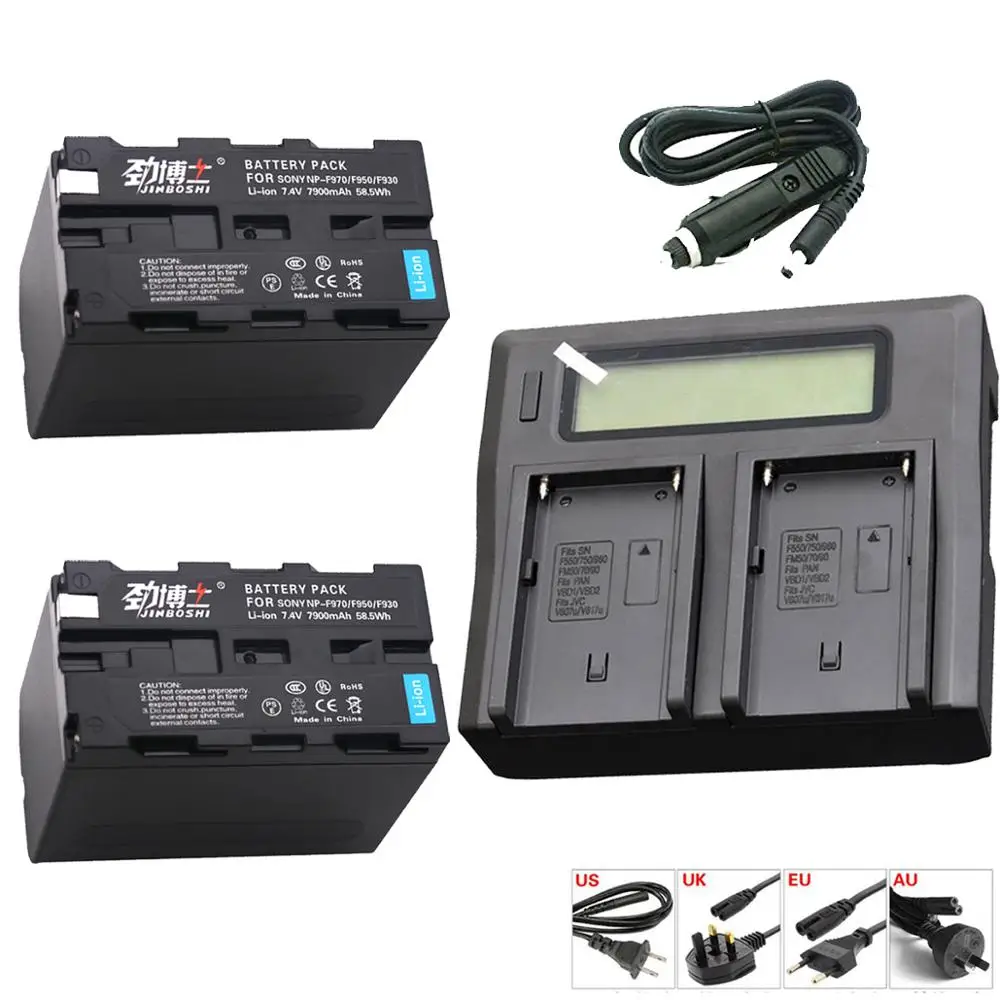 2x 7900mAh NP-F970 NP F970 NPF970 Replacement Battery + faster LCD Dual Charger for SONY NP F550 F930 F950 F770 F570 CCD-RV100
2x 7900mAh NP-F970 NP F970 NPF970 Replacement Battery + faster LCD Dual Charger for SONY NP F550 F930 F950 F770 F570 CCD-RV100