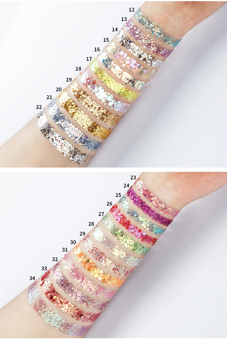 34 Color Pearlescent Eye Shadow Gel Cream Body Hairs Lips Diamond Sequins Shimmer Pigment Single Eyeshadow Drop Shipping TSLM1
34 Color Pearlescent Eye Shadow Gel Cream Body Hairs Lips Diamond Sequins Shimmer Pigment Single Eyeshadow Drop Shipping TSLM1