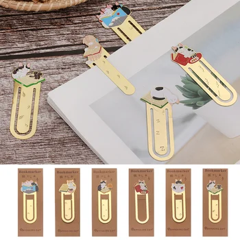 Cute Cats Reading Book Gold-plated Metal Bookmark Cartoon Animals Bookmark Gift Stationery Book Folder School Supplies Promotion
Cute Cats Reading Book Gold-plated Metal Bookmark Cartoon Animals Bookmark Gift Stationery Book Folder School Supplies Promotion