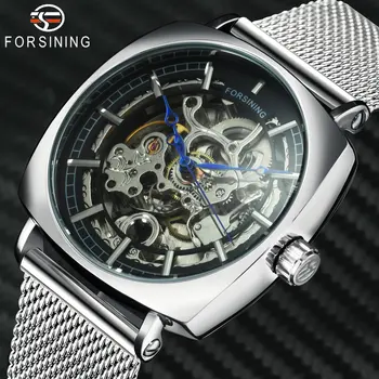 FORSINING Classic Skeleton Automatic Mechanical Watch Men Carved Dial Metal Mesh Strap Mens Watches Top Brand Luxury Wristwatch
FORSINING Classic Skeleton Automatic Mechanical Watch Men Carved Dial Metal Mesh Strap Mens Watches Top Brand Luxury Wristwatch