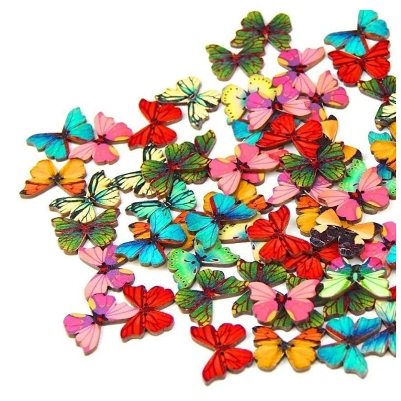 50Pcs Mixed Diy Wooden Butterfly Buttons Charm Beads for Craft Decoration Jewelry Making Sewing Needlework Scrapbooking
50Pcs Mixed Diy Wooden Butterfly Buttons Charm Beads for Craft Decoration Jewelry Making Sewing Needlework Scrapbooking