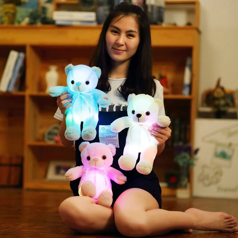 Plush Light Up LED Teddy Bears Glow Stuff Toys with Lights Ledlight Toy Color Changing Luminous Stuffed Animals Girls Gifts
Plush Light Up LED Teddy Bears Glow Stuff Toys with Lights Ledlight Toy Color Changing Luminous Stuffed Animals Girls Gifts