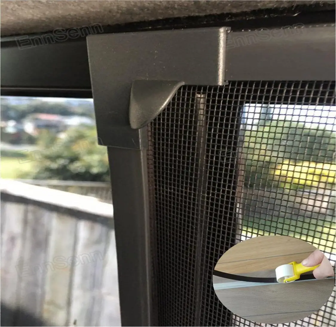 

Регулируемая магнитная сетка для окон «сделай сам» на заказ, оконные окна для автодомов, съемная моющаяся невидимая москитная сетка для мух